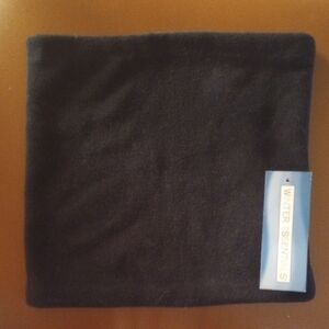 NWT Winter Essentials Men's Black Muffler Scarf, Warm Polyester Fleece